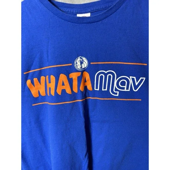 Whatamav Tshirt Whataburger Dallas Maverick Size XL Blue Breakfast Basketball - Picture 4 of 6